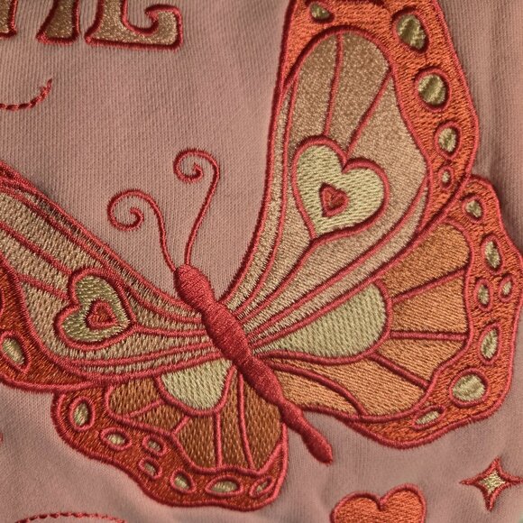 Pink Palm Puff Hoodie "To Live For the Hope of it All" in Pink - Size L - BNWT - Picture 7 of 10